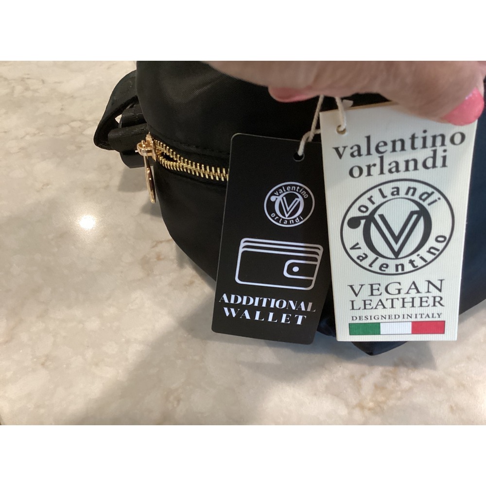 Antik Kraft Nylon Backpack Convertible Straps Gold‎ Accents Small - Picture 12 of 13